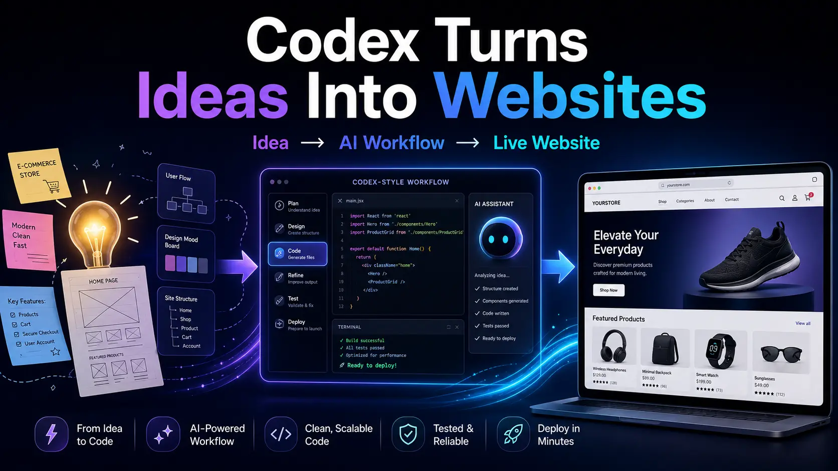 From the Idea to Website: No Code with Codex